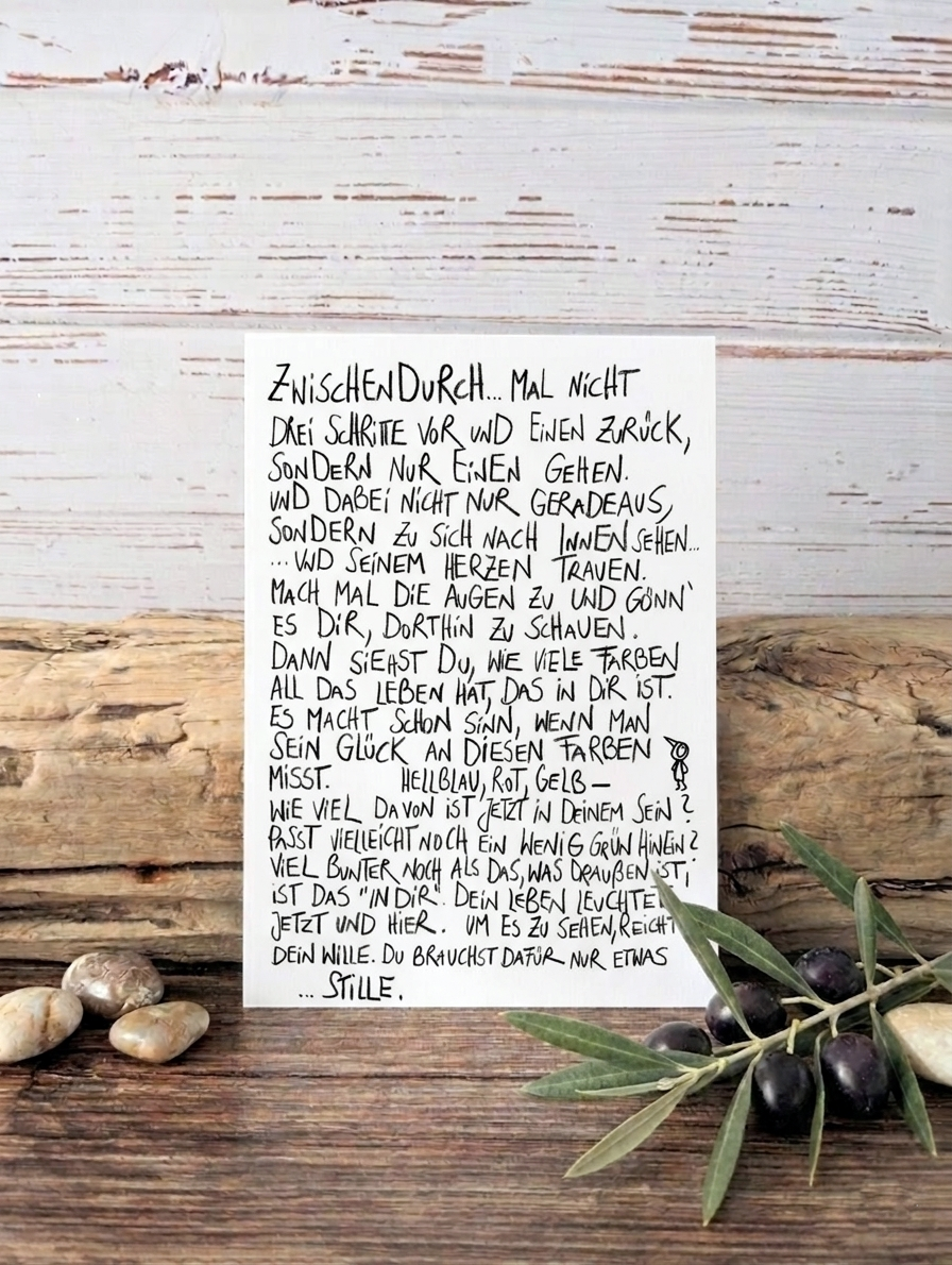 Postkarte Zwischendurch, Grußkarte von Edition Gute Geister