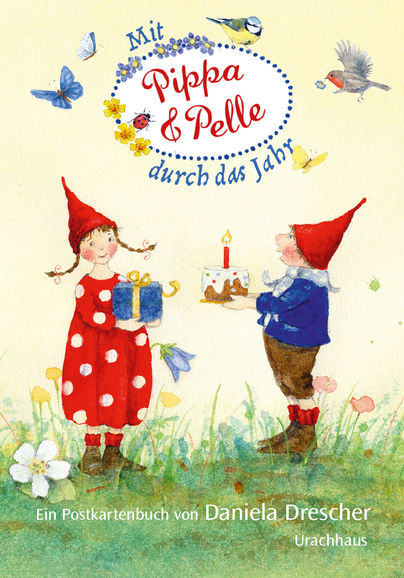 Postkartenbuch Pippa und Pelle Daniela Drescher - 15 Wichtel-Postkarten fuer den Jahreszeitentisch