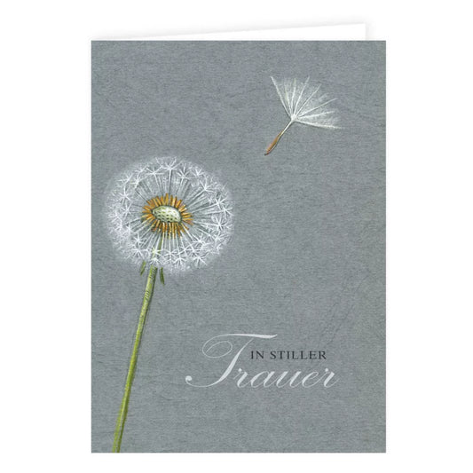 Trauerkarte Pusteblume - Doppelkarte mit Umschlag - Art.Nr.PKGR86