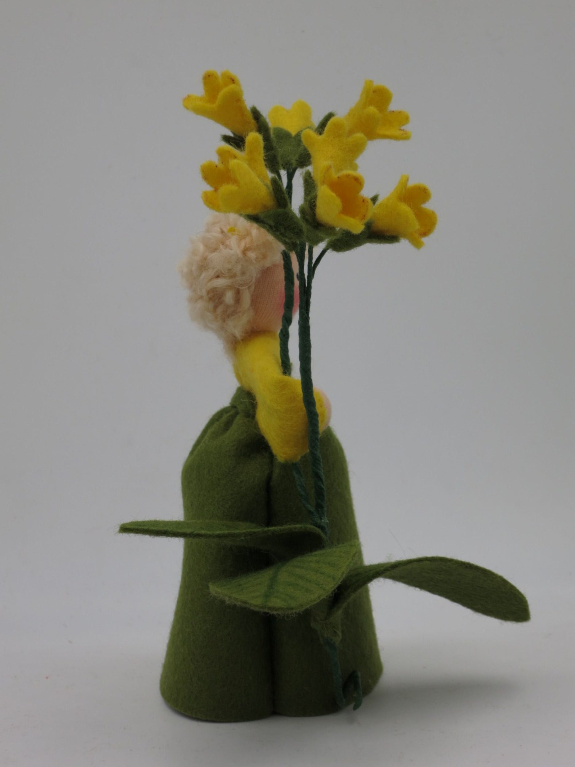 Rückansicht des Waldorf Jahreszeitentisch Blumenkindes Schlüsselblume