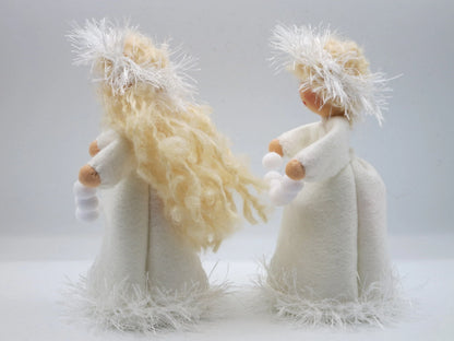 Schneebällchen Blumenkinder Rückansicht mit langem Haar, Art. WI35