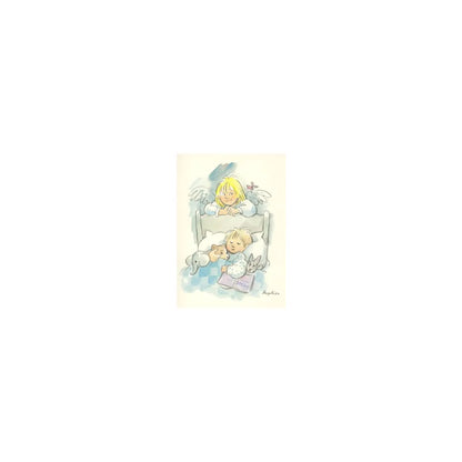 Waldorf Postkarte Schutzengel von Angelica Serrano-Punell, zweite Bildansicht