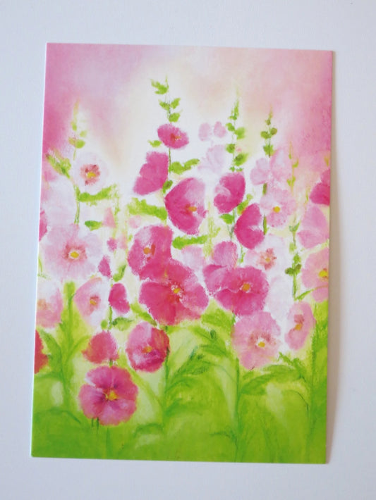 Stockrosen - Postkarte - Art.Nr.PKSO211