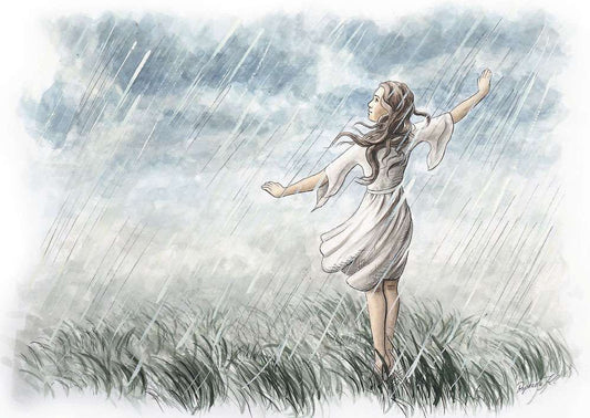 Tanz im Regen -  Postkarte - Waldorf  Art.Nr.PKSO96