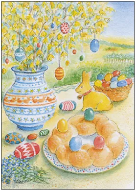 Ostertisch - Postkarte - Waldorf  Art.Nr.PKFR146