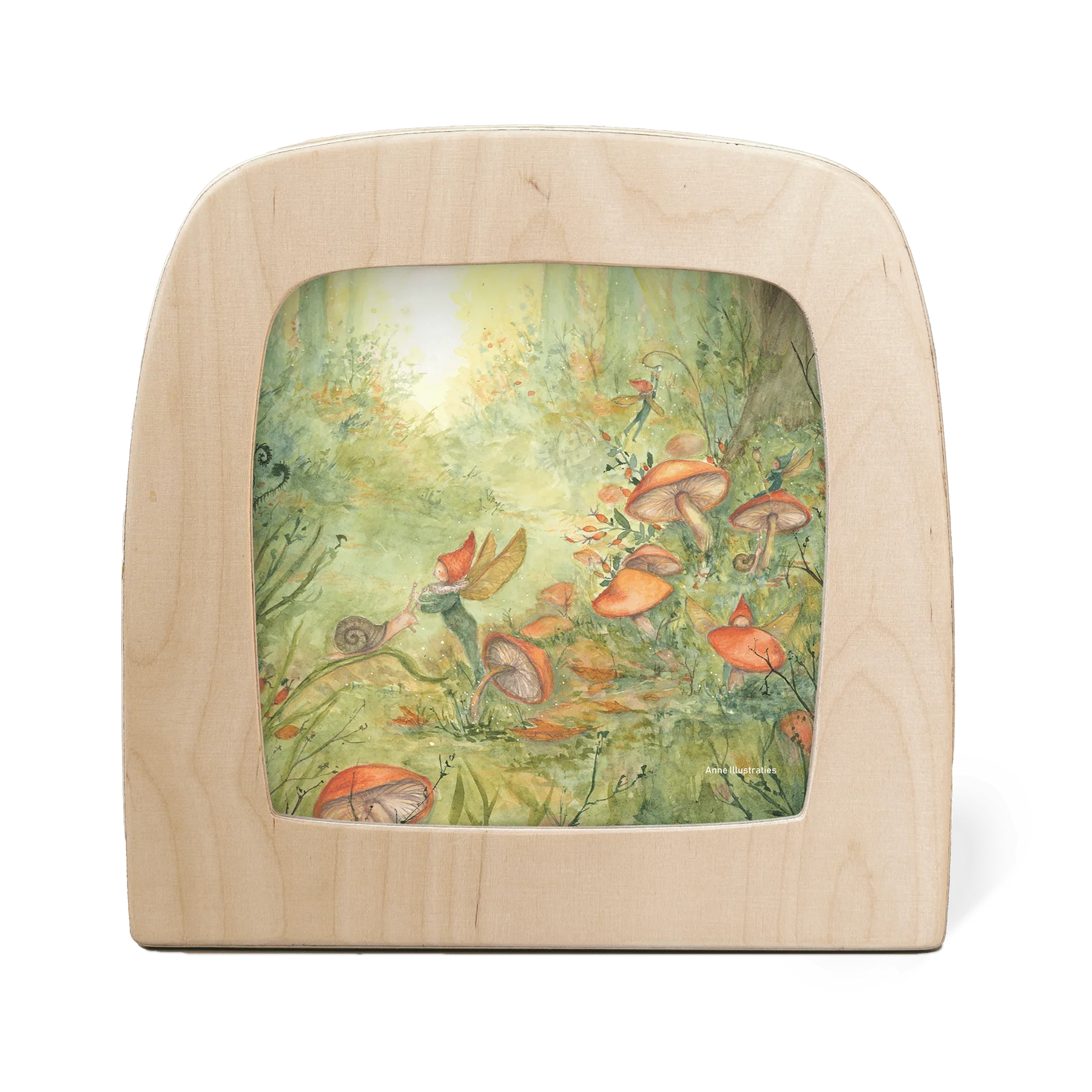 Toverlux Motiv Feenwald – Silhouette mit Pilze, Fee und Wald , Anne Illustraties