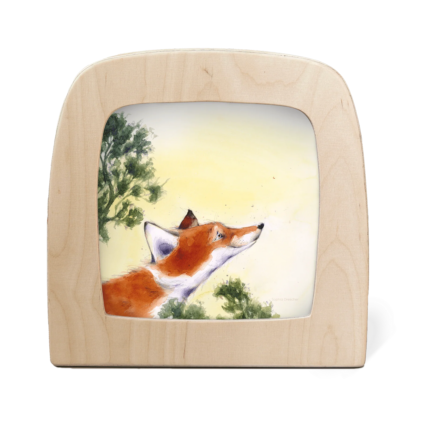 Toverlux Motiv Fuchs – Silhouette-Portrait eines aufmerksamen Fuchses, Sophia Drescher