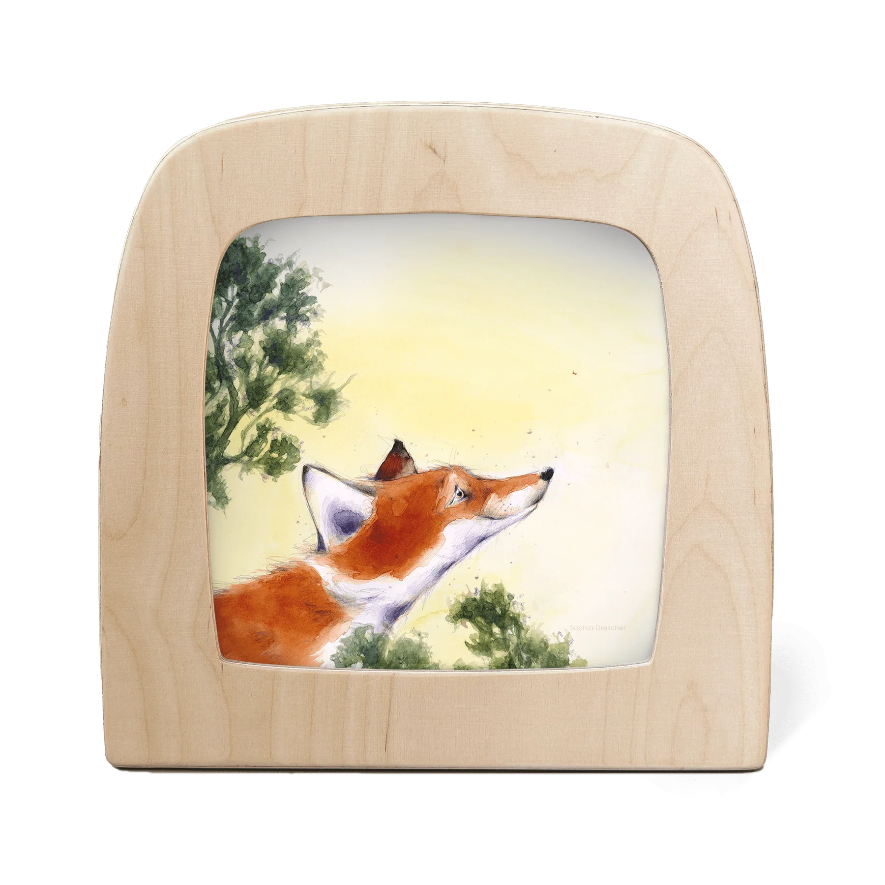 Toverlux Motiv Fuchs – Silhouette-Portrait eines aufmerksamen Fuchses, Sophia Drescher