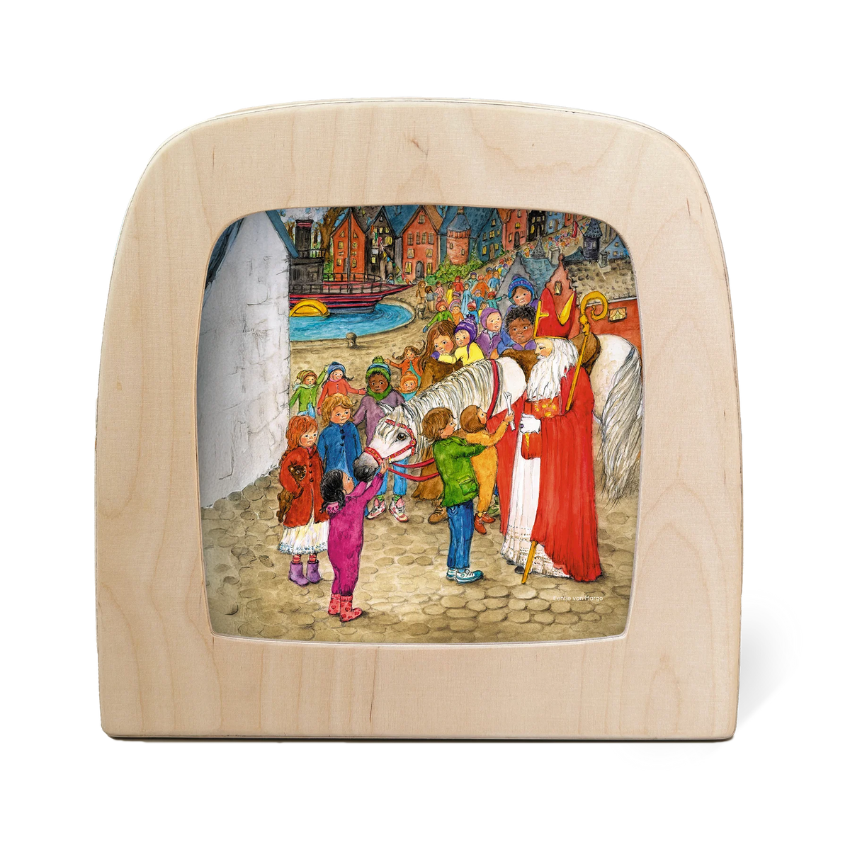 Toverlux Motiv Heiliger Sankt Nikolaus, Kinder und Perd, illustriert von Margo