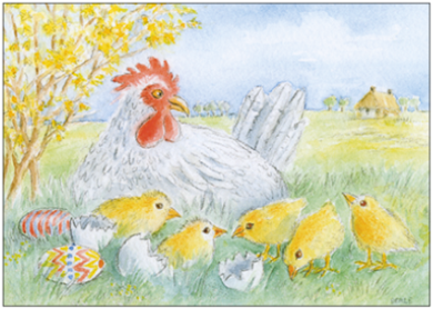 Osterüberraschung - Postkarte - Waldorf  Art.Nr.PKFR132