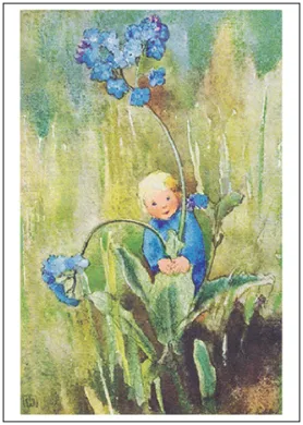 Vergissmeinnicht - Postkarte - Waldorf  Art.Nr.PKFR129