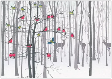 Winterwald - Postkarte  - Waldorf Art.Nr.PKWI298