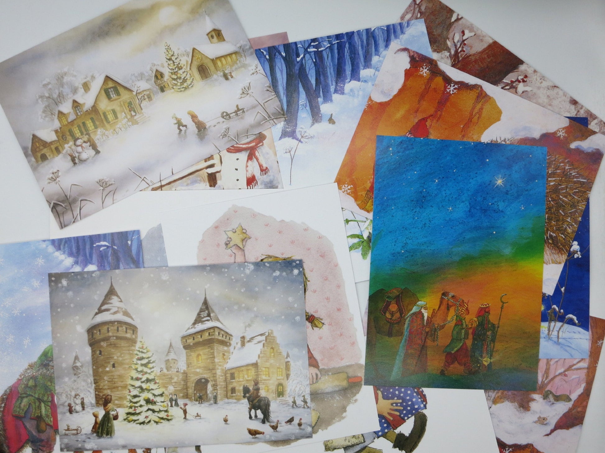 Weihnachts-Postkartenset - 16 Waldorf Weihnachtspostkarten fuer den Jahreszeitentisch