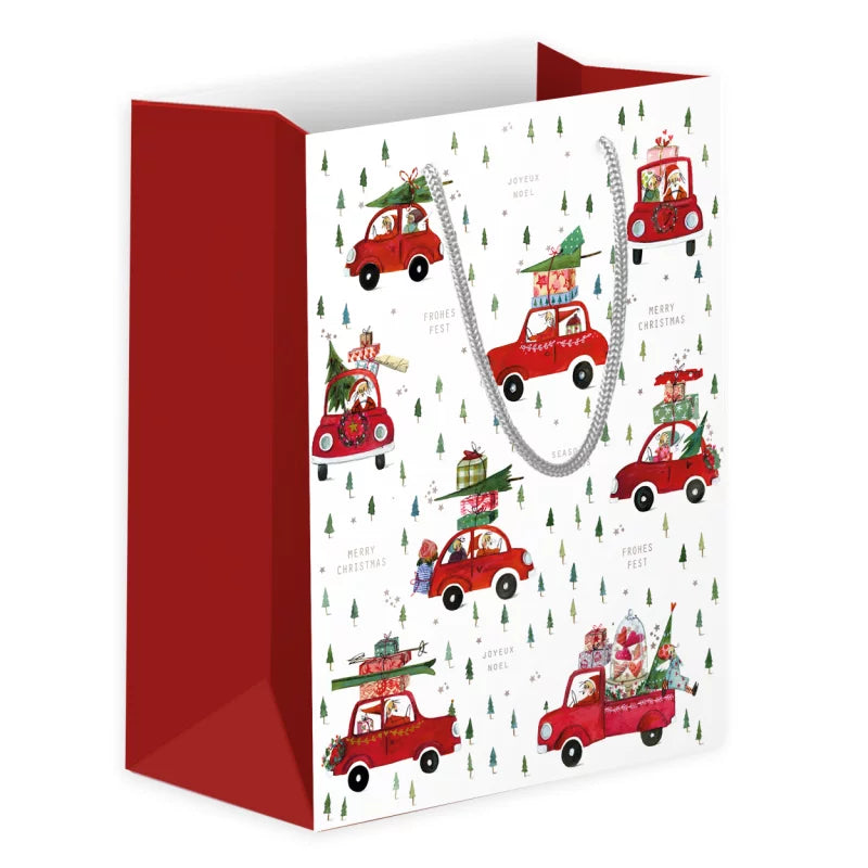Weihnachtsautos Geschenktasche GP4 von Silke Leffler