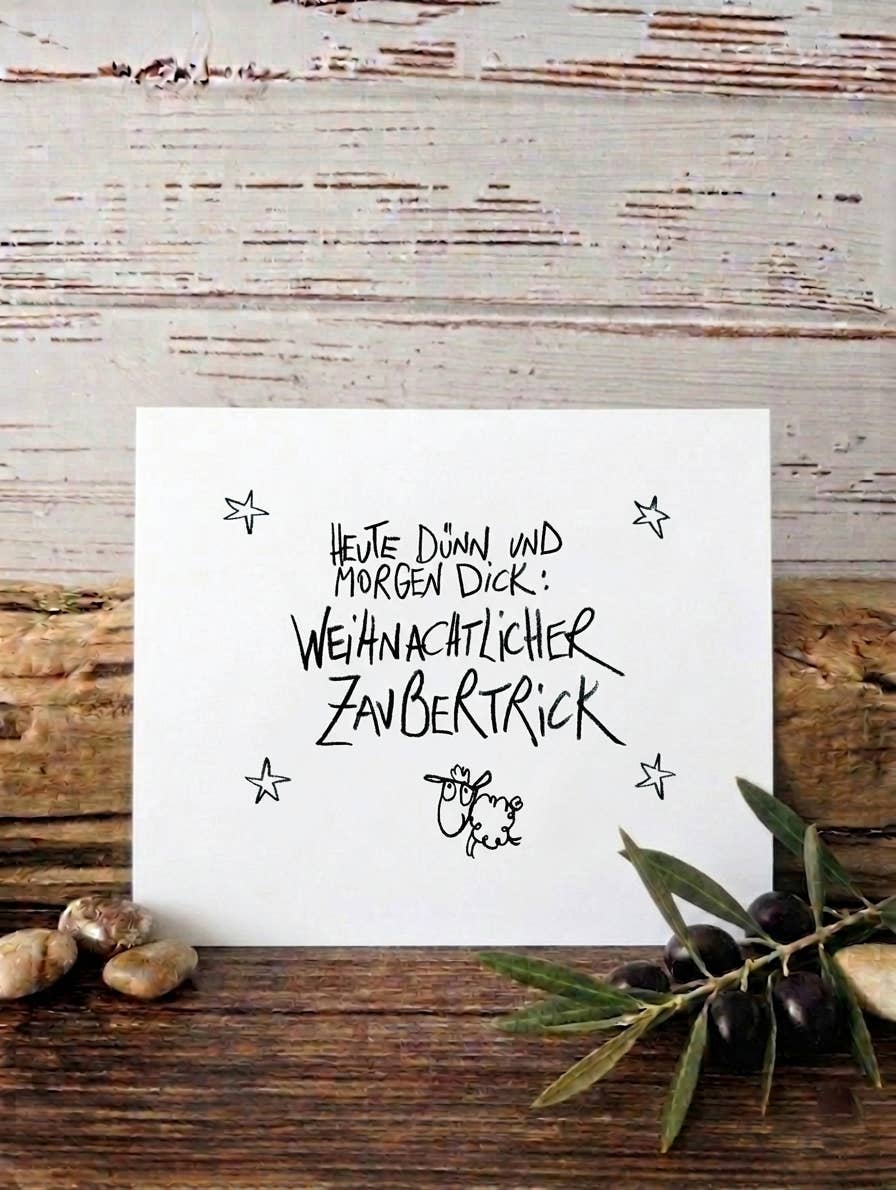 Weihnachtskarte Weihnachtstrick mit Spruch von Edition Gute Geister