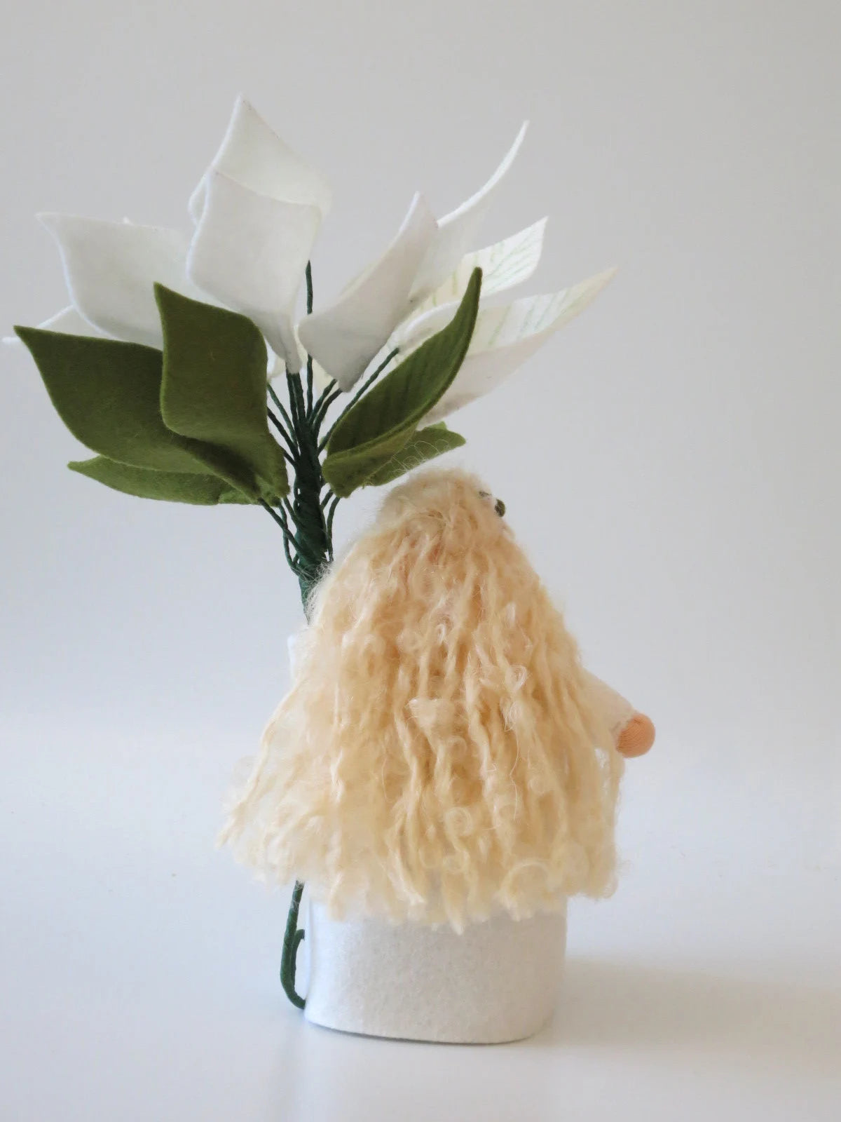 Weihnachtsstern weiß Blumenkind Detailaufnahme Gesicht, Art. WI17