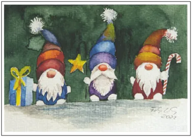 Weihnachtswichtel - Postkarte - Art.Nr PKWei104