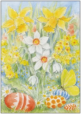Osterwiese - Postkarte - Waldorf  Art.Nr.PKFR134