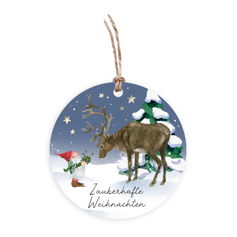Zauberhafte Weihnachten Geschenkanhänger GPA3 mit Band